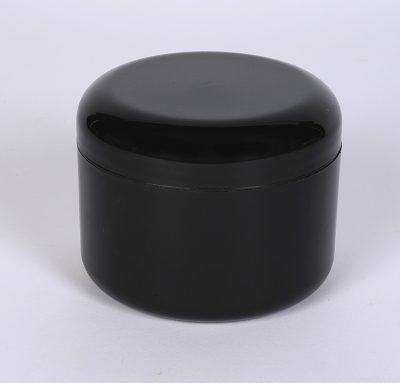 2 oz Black Double Wall Jar w/ 58-400 Finish