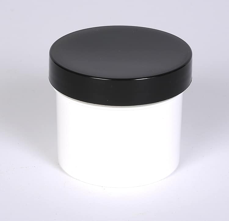 4 oz. White Single Wall Jar w/ 58-400 Finish