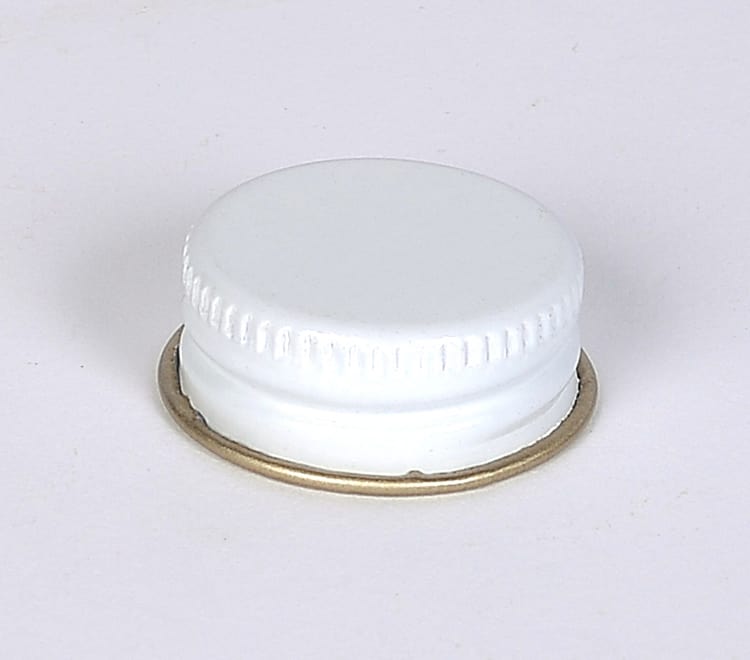 22 mm White Gold Metal Cap w/ P-Aluminum