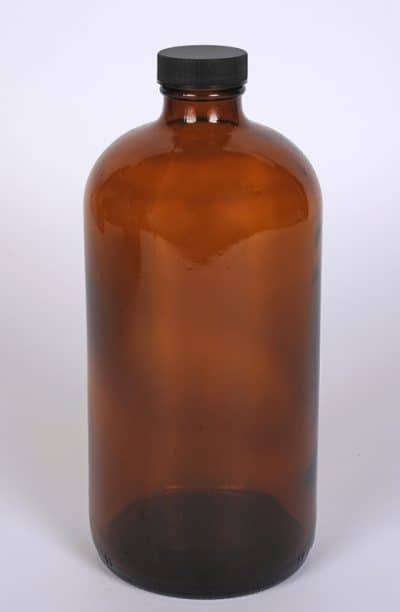32 oz Amber Glass Boston Round