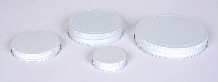 89 mm White Metal Vacuum Cap w/ PLASTISOL Liner - Image 2