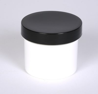 4 oz. White Single Wall Jar w/ 58-400 Finish