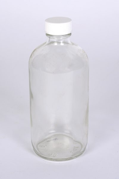 8 oz. FLINT Glass Boston Round w/ 24-405 Finish