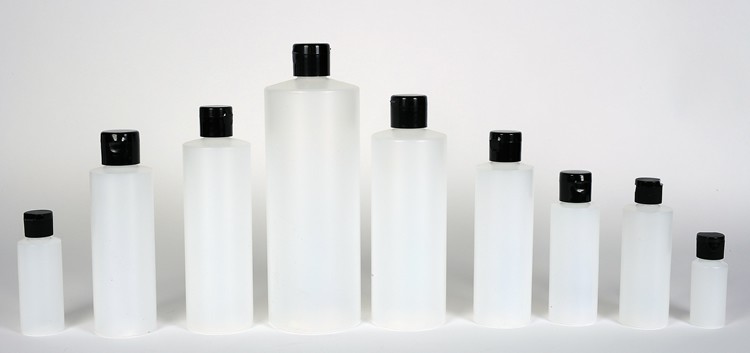 8 oz Natural HDPE Plastic Cylinder w/ 24-410 Finish - Image 2
