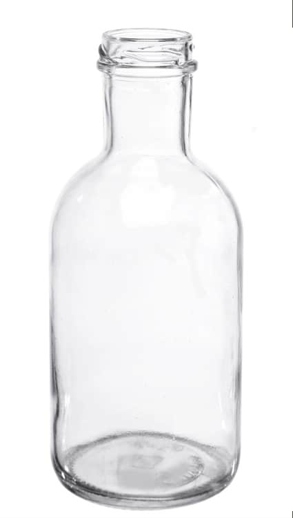 16 oz Clear Glass Stout Bottle w/ 38-405 Finish