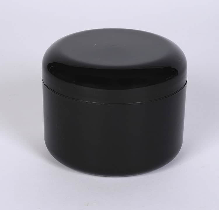 2 oz Black Double Wall Jar w/ 58-400 Finish