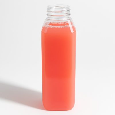 16 oz Clear PET Square Beverage Bottle