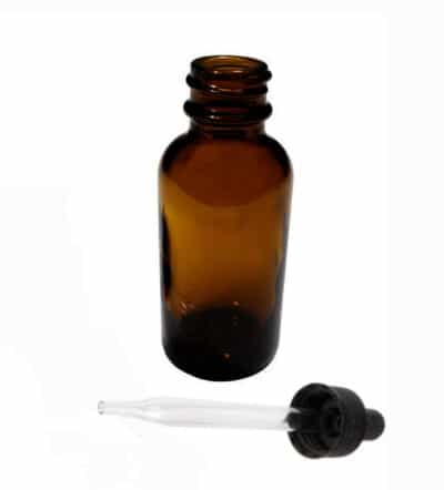 2 oz Amber Glass Boston Rounds w/ Dropper