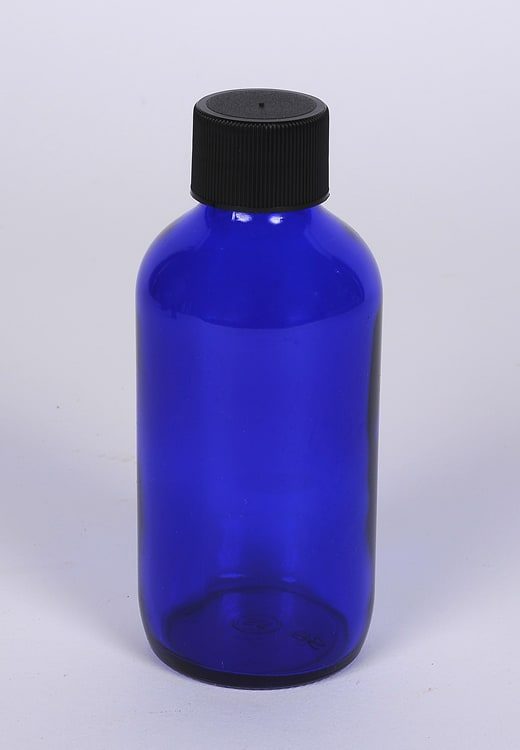 4 oz Cobalt Blue Boston Round