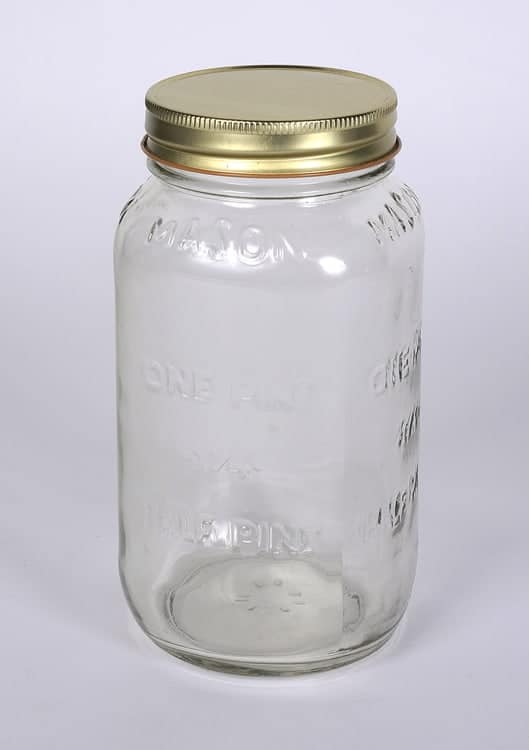 25 oz Glass Square Round Mason Jar