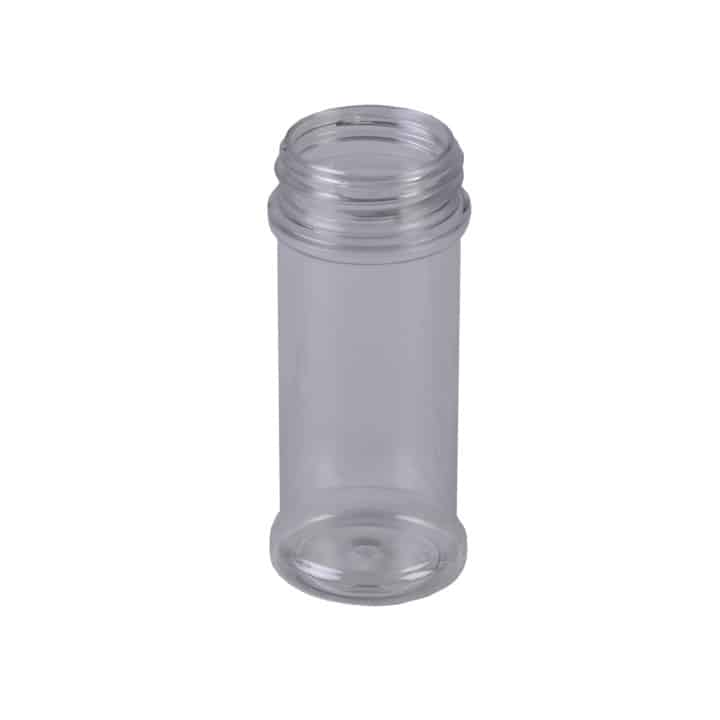 5.5 oz Clear PET Plastic Spice Jar w/ 48-485 Finish