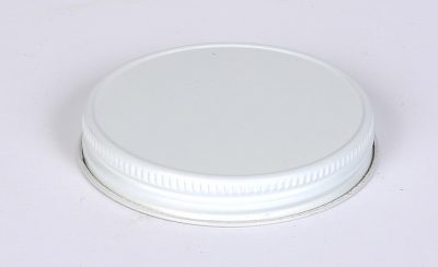 63 mm White Vacuum Caps w/ Plastisol Liner