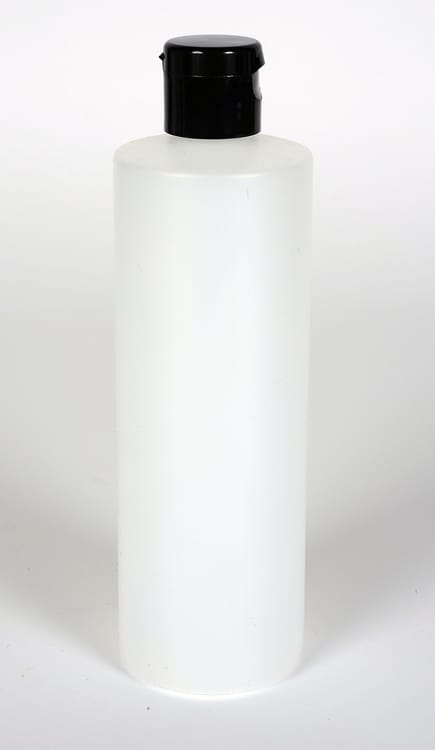 16 oz Natural HDPE Plastic Cylinder w/ 28-410 Finish