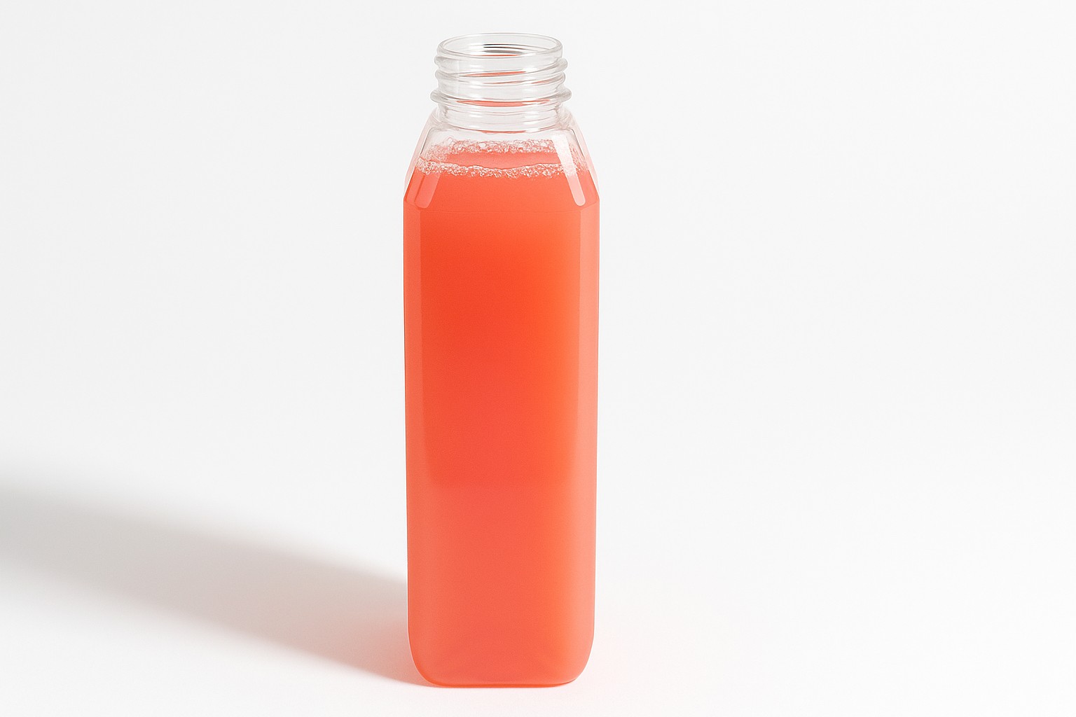 16 oz Clear PET Square Beverage Bottle