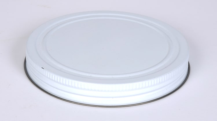 110 mm White Gold Metal Cap w/ Pulp-Poly Liner