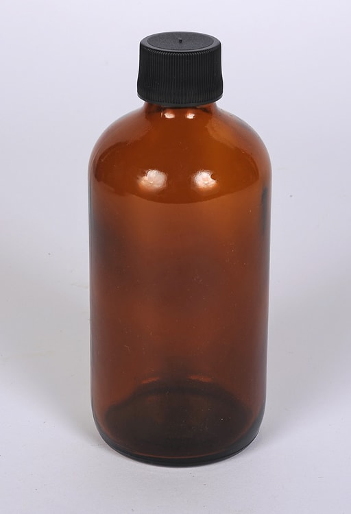 8 oz Amber Boston Round